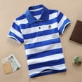 thumbnail image 4 of WIBACKER Boy's Short Sleeve Cartoon Cotton Jersey Striped Polo Shirts Kids Tops, 4 of 7