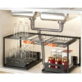 thumbnail image 2 of Organizador Bajo Fregadero de 2 Niveles, Estantería de Cocina Extensible, Organizador de Fregadero, Gabinete para Fregaderos, Armarios, Cocinas y Baños (Negra Cesta Doble), 2 of 4