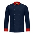 thumbnail image 6 of Unisex Men's Chef Coats - Long Sleeves Coat - Kitchen Cooking Uniform Red XS, 6 of 7