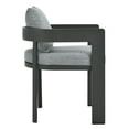 thumbnail image 5 of Dining Side Chair, Gray, Aluminum, Outdoor Patio Balcony Cafe Bistro Garden Hospitality Restaurant, Modern Contemporary, HB37492, 5 of 9