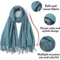 thumbnail image 3 of Bufanda y chal de pashmina de lana para mujeres y hombres, chal de pashmina, manta para bodas, fiestas y niñas, bufandas grandes y suaves., 3 of 5