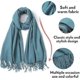 thumbnail image 3 of Bufanda y chal de pashmina de lana para mujeres y hombres, chal de pashmina, manta para bodas, fiestas y niñas, bufandas grandes y suaves., 3 of 5