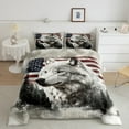thumbnail image 2 of Homewish 3D Jungle Wolf Bedding Comforter Set, Hunting Woodland Wildlife Twin Comforter Sets, Pine Tree Plant Reversible Bedding Set, Luxury Bedroom Decor, 2-Piece, 2 of 8