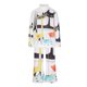 thumbnail image 4 of Traje casual de moda para mujer, estampado de punto, cuello alto, pantalones de pierna ancha sueltos, conjunto de dos piezas Pompotops  qwe23756, 4 of 5