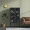 thumbnail image 3 of Bentley 59.11-inch Black Two Door Metal Storage Cabinet with Mesh Doors, 3 of 8