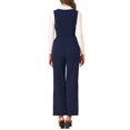 thumbnail image 3 of INSPIRE CHIC Women's Casual Wide Leg Rompers Pockets Knit Overalls Jumpsuit XS Navy Blue, 3 of 6