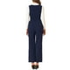 thumbnail image 3 of INSPIRE CHIC Mono Casual de Mujer con Pierna Ancha y Bolsillos, Overoles de Punto, Talla XL, Azul Marino, 3 of 6