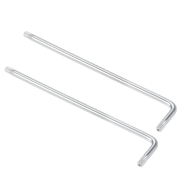 Unique Bargains Clé Torx Star Anti-Inviolable T20, Bras en L de 4,5 Pouces, Acier CR-V 2 Pack