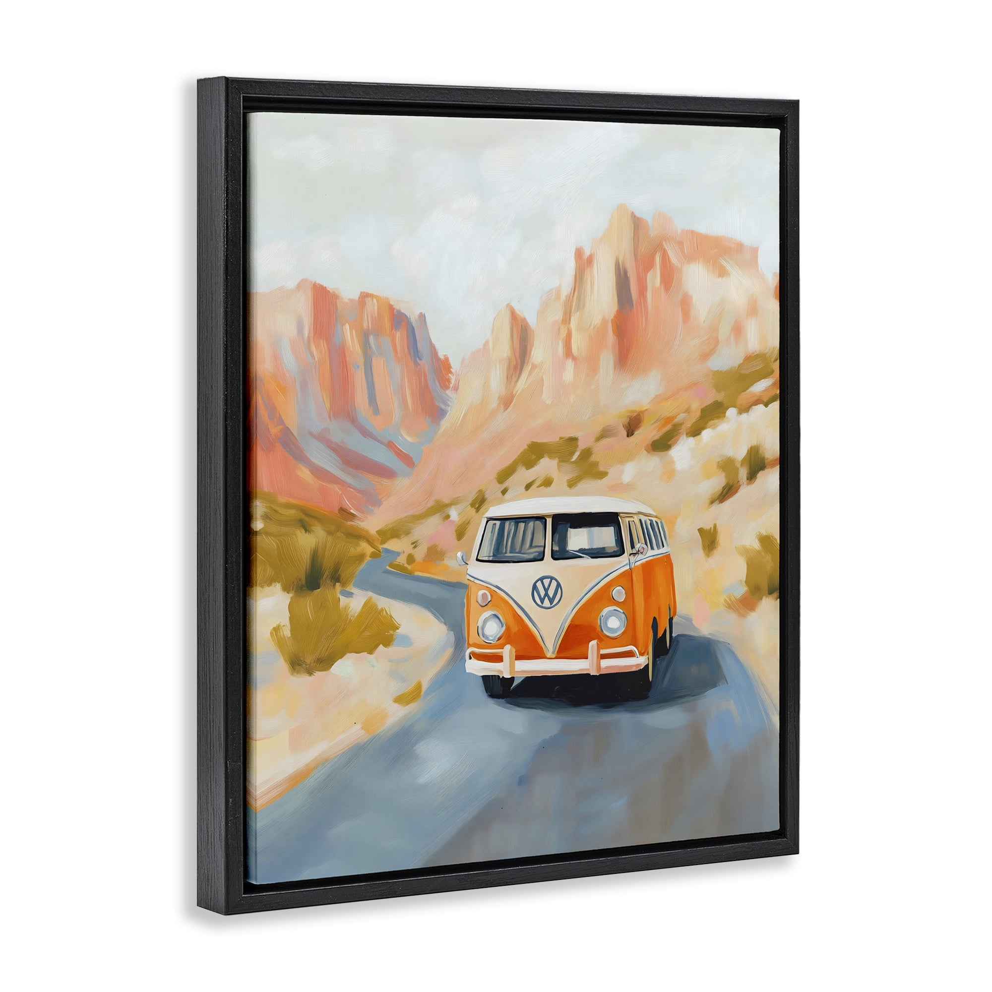 Stupell Industries Van Life Desert Canyon Black Framed Floater Canvas Wall Art, design by The Prints Vibe