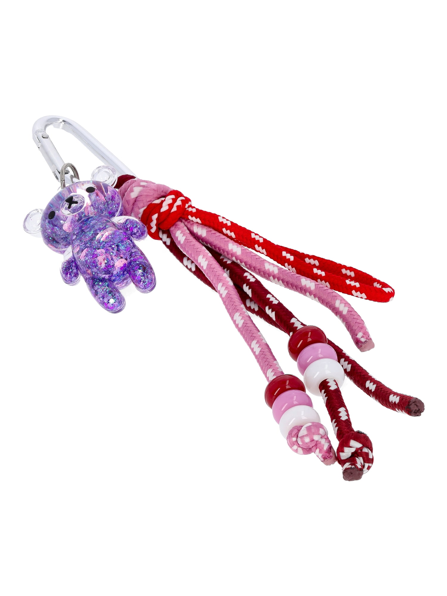 No Boundaries Women's Hands Free Bag Charm, Burgundy Bungee
