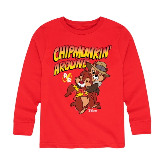 Chip 'N Dale Rescue Rangers - Chipmunkin Around - Toddler And Youth Long Sleeve Graphic T-Shirt