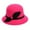 Hot Pink, variant on Prolriy Winter Hats for Women with Bowknot Faux Cap Bowler Women Bucket Wool Hats Fashion Baseball Caps Bucket Hat Cloche Hat Black