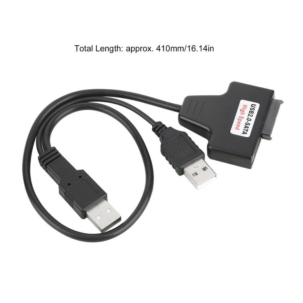 Cable Length Black Computer Cables USB 3.0 to 7+6 13Pin Slimline SATA Laptop CD//DVD ROM Optical Drive Adapter Cable