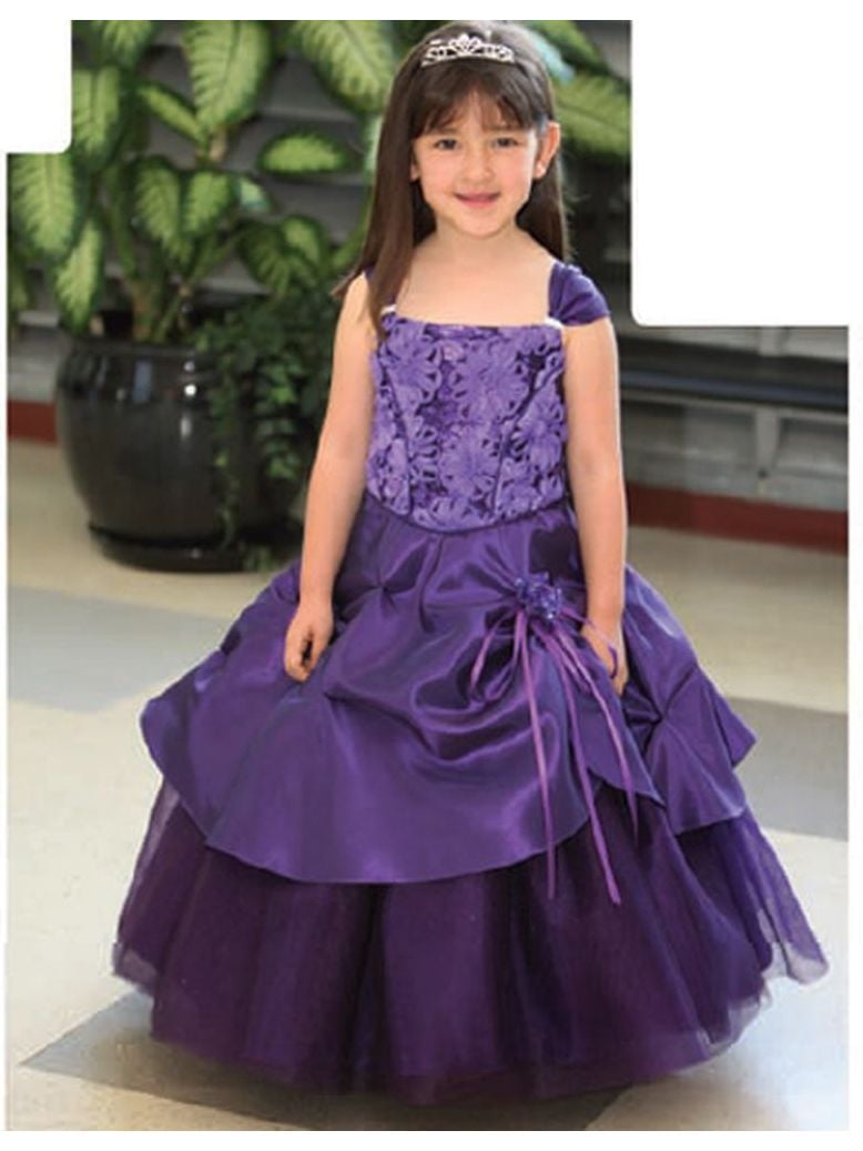 little girl purple pageant dresses