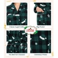 thumbnail image 2 of ANLIQI Couples Matching Chritsmas Robes Soft Fleece Red Plaid Robe Long Cozy Warm Bathrobe with Pockets (Womens,GP, L), 2 of 5