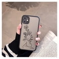 thumbnail image 1 of Line Art Sketch Flower Girl Funda protectora para teléfono para iPhone 12 11 13 14 Pro MAX X XS XR SE 2 6s 7 8 Plus Funda dura translúcida Tan Jianjun unisex, 1 of 2
