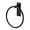 A Black, variant on No Drill Stainless Steel Towel Ring with Strong Adhesive Mounting, Damage Free Bathroom Wall Organizer for Hand Towels and Washcloths, Space Saving Towel Holder for Renters and Home Bathroom