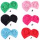 thumbnail image 3 of Gorro turbante con nudo de flor para bebé niña, colorido, estilo indio Azul, 3 of 9