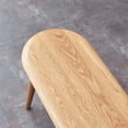 thumbnail image 3 of Wood Dining Bench Indoor, Oak Table Bench for Dining Room, 47.24 Inch Wooden Bench for Entryway, Bedroom, Living Room, Kitchen, Natural, 3 of 8