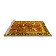 thumbnail image 2 of Ahgly Company Machine Washable Indoor Square Animal Yellow Traditional Area Rugs, 6' Square, 2 of 4