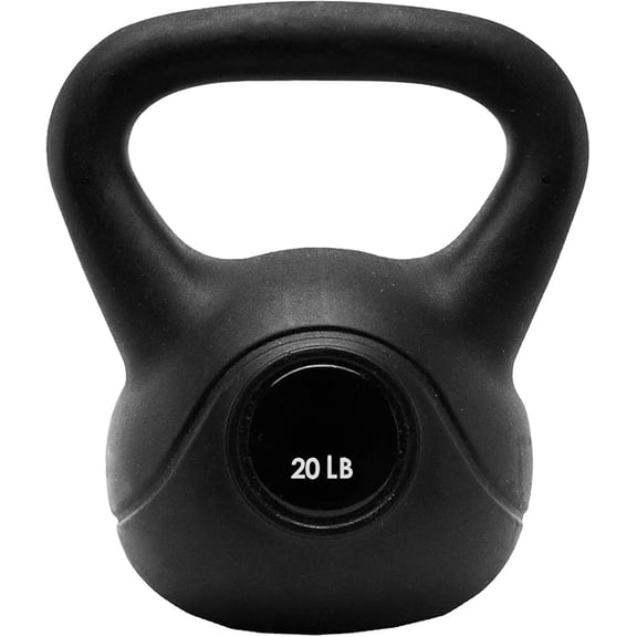 Vinyl Plastic Kettlebell, 35 LB for Strength Training & Full Body Workouts