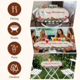 thumbnail image 7 of Grey Plaid Christmas Round Tablecloth, Fitted Table Cover with Elastic for 45"-54" Round Tables, Xmas Snowflake Botanical Poinsettia Table Cloth Outdoor Indoor Dinning Party Waterproof Tablecloths, 7 of 7