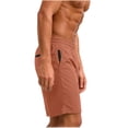 thumbnail image 6 of lcziwo Men Shorts with Pockets Twill Summer Holiday Elastic Waist Trunks Camping Fishing Outdoor Drawstring Dress Shorts Orange XXL, 6 of 10