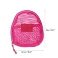 thumbnail image 2 of Unique Bargains 1 Pc Mesh Hand-held Sundries Makeup Bag Polyester Rose Red 4.92in, 2 of 6
