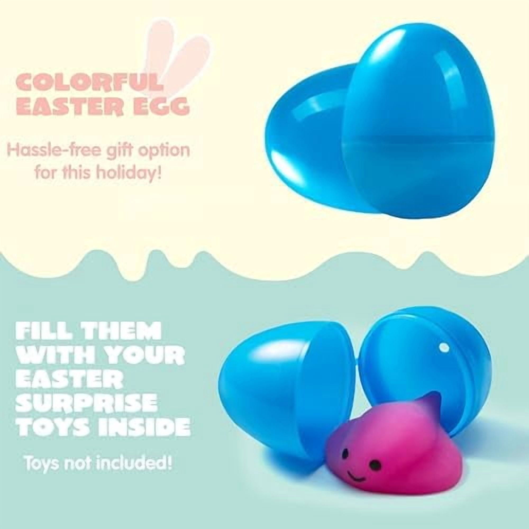 500PCS Plastic Easter Eggs, Empty 2.3" 494PCS Colorful with 6PCS Golden Eggs Bulk Fillable for Easter Hunt Party Favor Basket Stuffers Filler Classroom Prize Supplies Decor