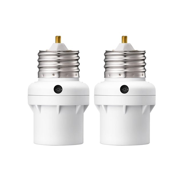Enchufe para sensor de luz DEWENWILS Dusk to Dawn E26/E27, paquete de 2