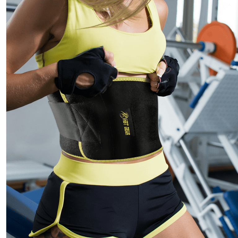 HBT Gear Waist Trimmer Belt Neoprene Waist Trainer for Women Men, Includes  Attachable Phone Holder