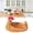 C, variant on USUERY Cute Handwoven Rattan Animal Storage Basket For Home Decor Toys Snacks Chicken Swan Shapes Natural Brown Yellow