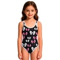 thumbnail image 3 of CCRFTGI Girls Swimsuits Summer Quick Dry One Piece Bathing Suit Cute Bow Print Beach Swimwear Swimsuits Girls Clothes Mom and Daughter Matching Outfits Pink 9-10 Years, 3 of 7