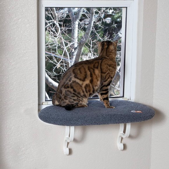 K&H Kitty – Cadre de fenêtre Perche grise