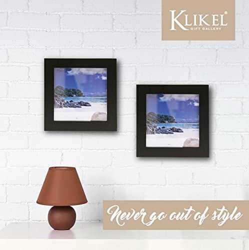 Set of 2 Wall Hanging and Table Standing Picture Frames Black Wooden Matted Wall Frame Klikel 4 X 6 Picture Frame 5x7 Frame Without Mat 