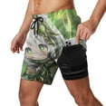 thumbnail image 2 of Genshin Impact Mens Swim Trunks with Compression Liner Board Shorts Quick Dry Swim Shorts Bathing Suits L, 2 of 8