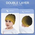 thumbnail image 6 of Honeii Gold Glitter Gradient Print Kids Knit Beanie Watch Hat ,Knit Cap for Boys and Girls, 6 of 7