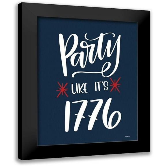 Imperfect Dust 12x14 Black Modern Framed Museum Art Print Titled - Party Like Its 1776