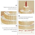 thumbnail image 4 of HEANUJJ 2Pcs 3D Birthday Cake Greeting Cards Paper Craft with Red Delicate Design for Blessing Use, 4 of 8
