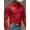 A01-Red, variant on Men's Denim-Look Casual Long Sleeve Shirt Button Down with Chest Pockets and Bull Skull Art Print Lightweight Versatile Cotton Blend for Outdoor Casual and Streetwear Year-Round
