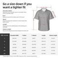 thumbnail image 6 of Lsque Gray Plaid pattern Hawaiian Shirt for Men, Unisex Summer Beach Casual Short Sleeve Button Down Shirts-, 6 of 9