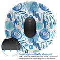 thumbnail image 4 of ZNDUO 2 Pack Round Mouse Pad Blue Watercolor Abstract Graffiti 7.9" Small Non-Slip Rubber Gaming Mousepad Desk Mat for Home Office, 4 of 7