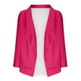 thumbnail image 3 of Homenesgenics Winter Jackets for Women Plus Size under $10.00 Women's Casual Blazer Open Front Lapel Long Sleeve Solid Color Print Suit Work office Jackets Blazer Pink M, 3 of 5