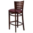 thumbnail image 4 of Home Square Darby 43.5" Bar Stool in Walnut and Burgundy - Set of 2, 4 of 5