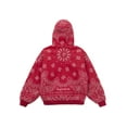 thumbnail image 3 of Supreme Men's Bandana Jacquard Denim Hooded Work Jacket Red, from StockX, 3 of 4