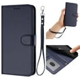 thumbnail image 2 of ELEHOLD For iPhone 17 Pro Max Flip PU Leather Wallet Case with Credit Card Slot RFID Blocking Kickstand Shock-Absorbent TPU Magnetic Protective Cover With Lanyard , Blue, 2 of 11