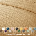 thumbnail image 5 of Exclusivo Mezcla King Size Quilt Bedding Set, Lightweight Soft Camel King Bedspreads Coverlets with Geometric Stitched Pattern, 5 of 8