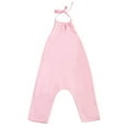 thumbnail image 3 of Teen Girl's Casual Short Jumpsuits V Neck Sleeveless Long Pants Drawstring Romper Casual Plain Color Overalls with Side Pockets for Little Girls Teen 5-6 Years, 3 of 8
