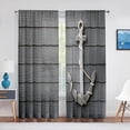 thumbnail image 2 of l Anchor Rustic Grey Wooden Sheer Window Curtains Bedroom Modern Chiffon Drape Tulle Living Room Kitchen Voile Curtain, 2 of 7