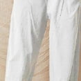 thumbnail image 5 of Bigersell Women's High Waist Pants Full Length Pants Fashion Women Casual Summer Wear Pants Solid Color Cotton And Linen Trousers Ladies' High Waist Pants, 5 of 5